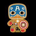 Marvel Comics - Captain America Gingerbread Pop! Enamel Pin (Pop! Vinyl Pin)